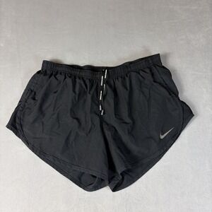 Nike Dri-Fit Lined Running Shorts ~Women's Large  Black  Back Pocket
